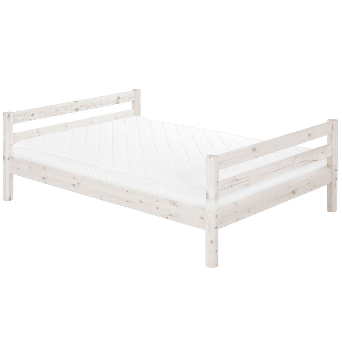 Bett mit Lattenrost 140x200cm CLASSIC Flexa whitewash