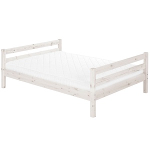 Bett mit Lattenrost 140x200cm CLASSIC Flexa whitewash