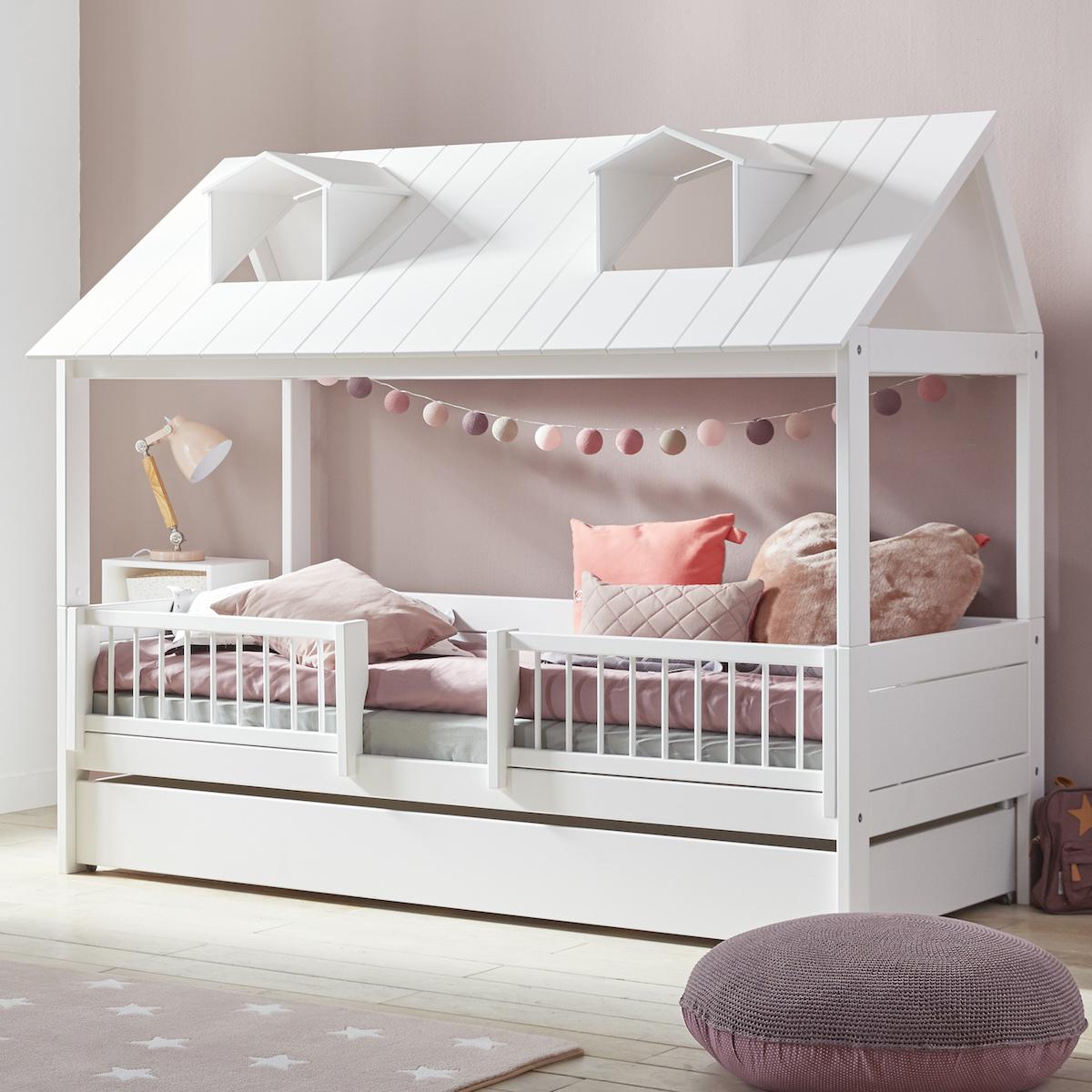 Bett + Rollrost 90x200cm BEACH HOUSE Lifetime weiß