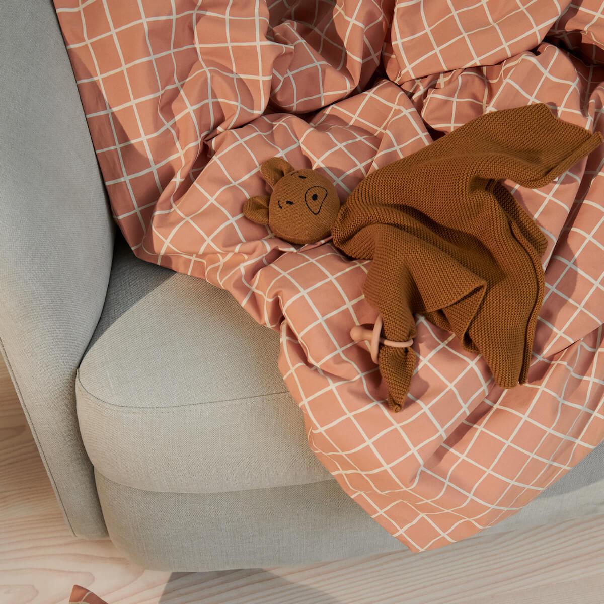 Bettbezug 100x140cm INGEBORG Liewood Check-tuscany rose