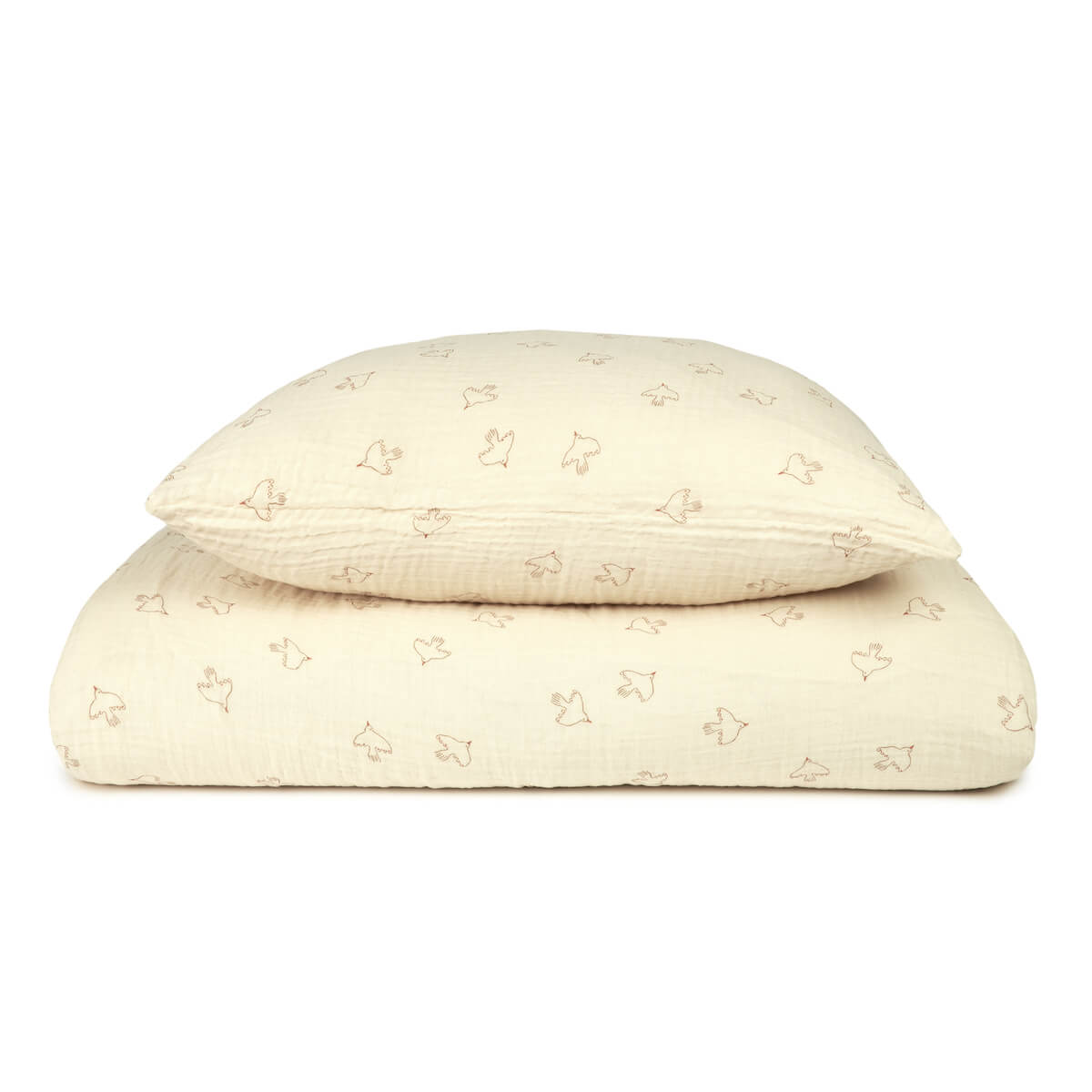 Bettbezug 100x140cm WABI SABI Nobodinoz braun hoshi birds