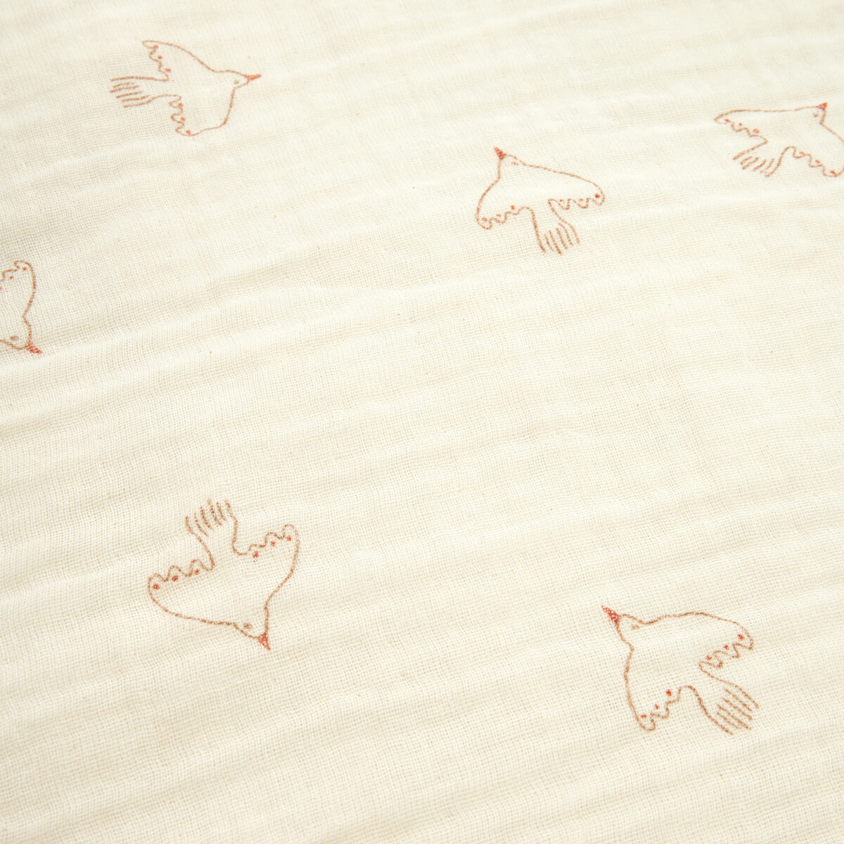 Bettbezug 100x140cm WABI SABI Nobodinoz braun hoshi birds