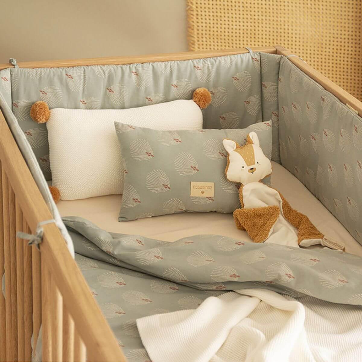 Bettbezug 100x150cm HIMALAYA Nobodinoz Nobodinoz white gatsby-antique green