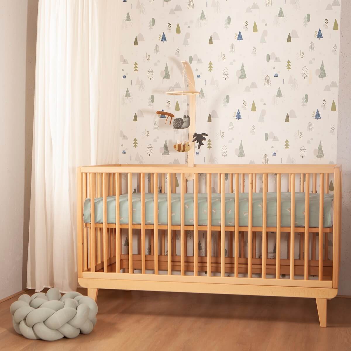 Bettdeckenbezug Baby DUCKS blau beige 100x140cm und Kissenbezug 40x40cm
