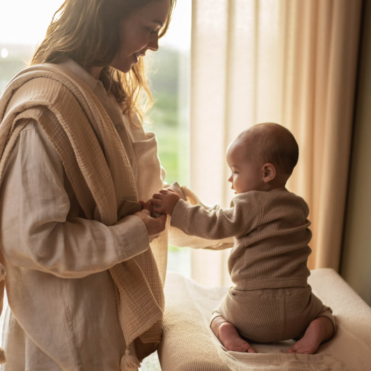 Bezug für Wickelauflage 50x70cm WABI SABI Nobodinoz Ginger