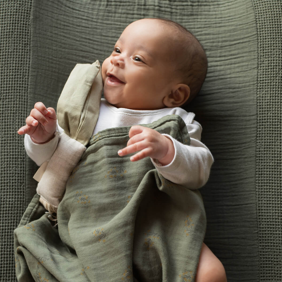 Bezug für Wickelauflage 50x70cm WABI SABI Nobodinoz Vetiver