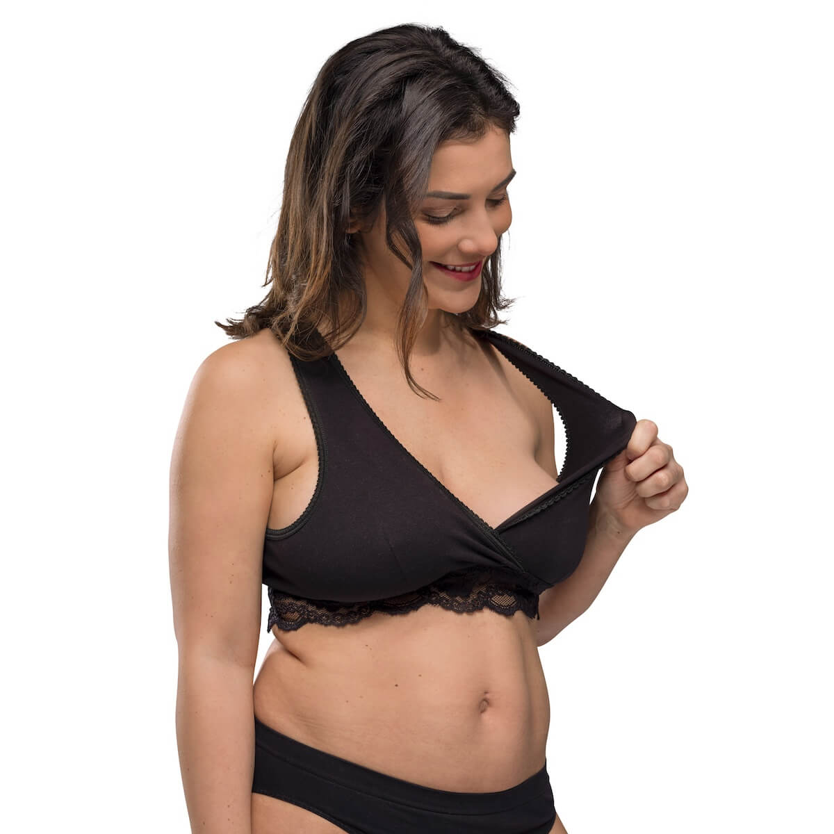 BH für Schwangerschaft und Stillzeit Bio-Cache-Coeur XL Carriwell Schwarz