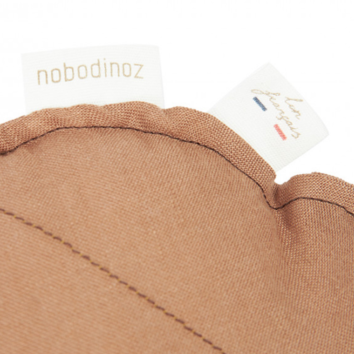 Blatt Kissen LIN FRANZÖSISCH Nobodinoz Noisette