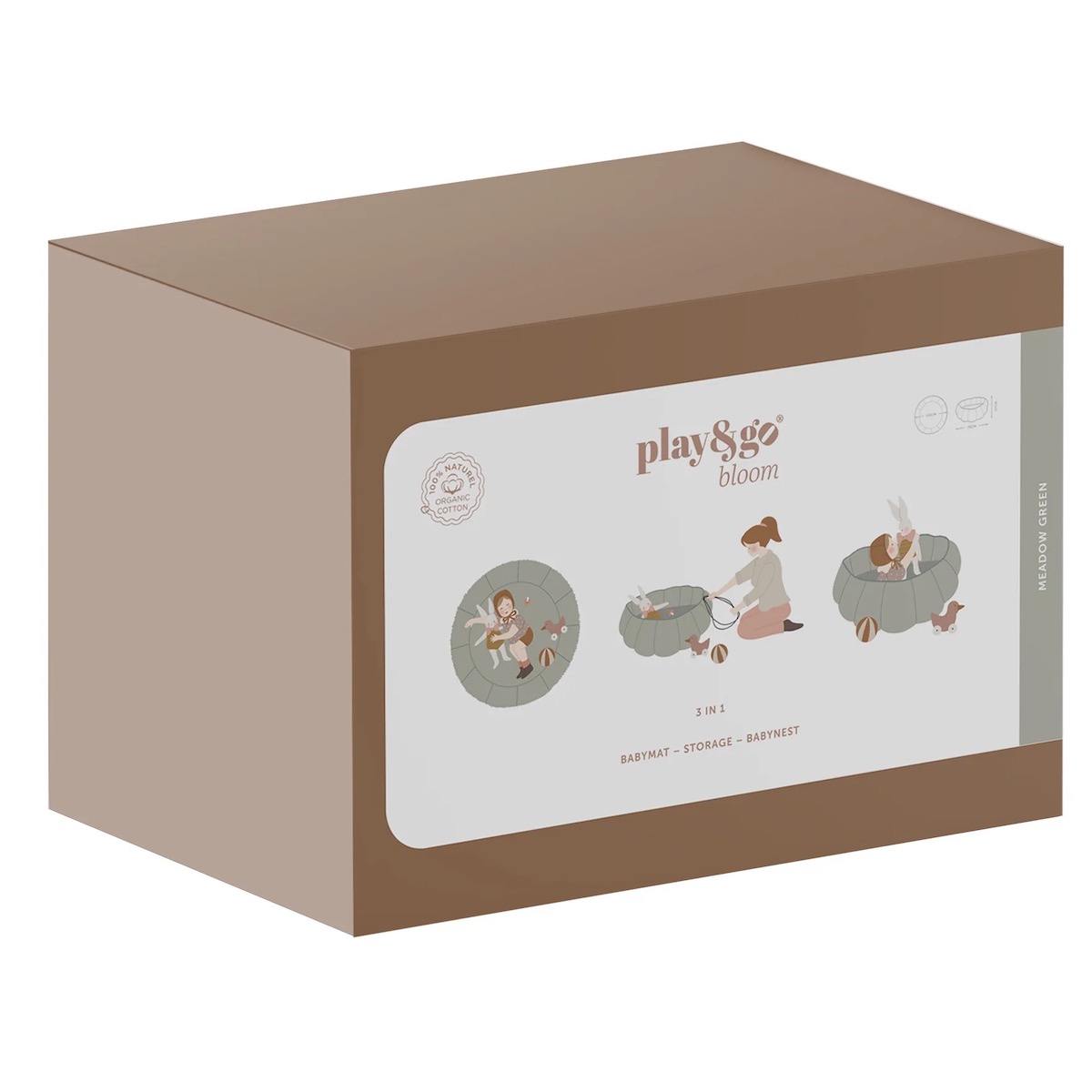 Bloom Dusty blue Organic Babymat