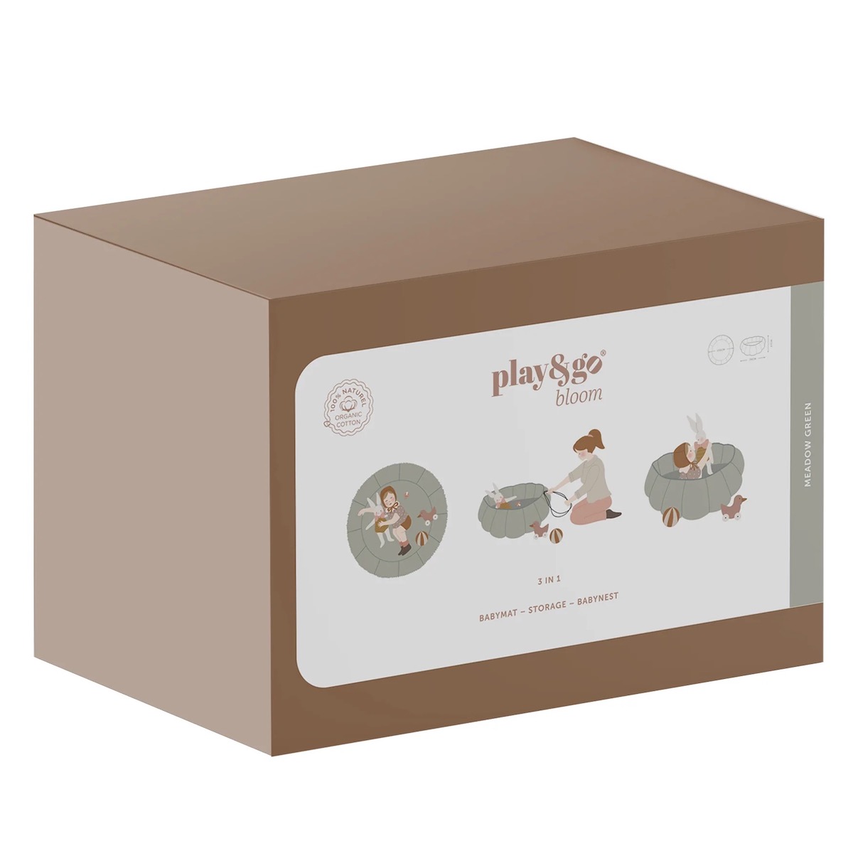 Bloom Meadow Green Organic Babymat