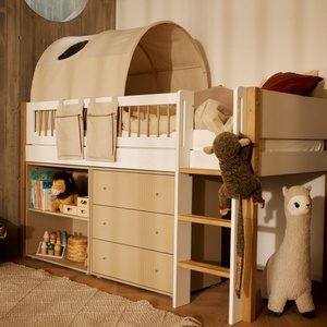 Bücherregal 1 Tablar SAGA Flexa Hafer hellgrau