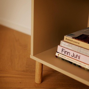 Bücherregal mit Fuß 1 Fachboden SAGA Flexa Hafer Eiche