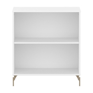 Bücherregal mit Fuß 1 Regalboden SAGA Flexa weiß oat