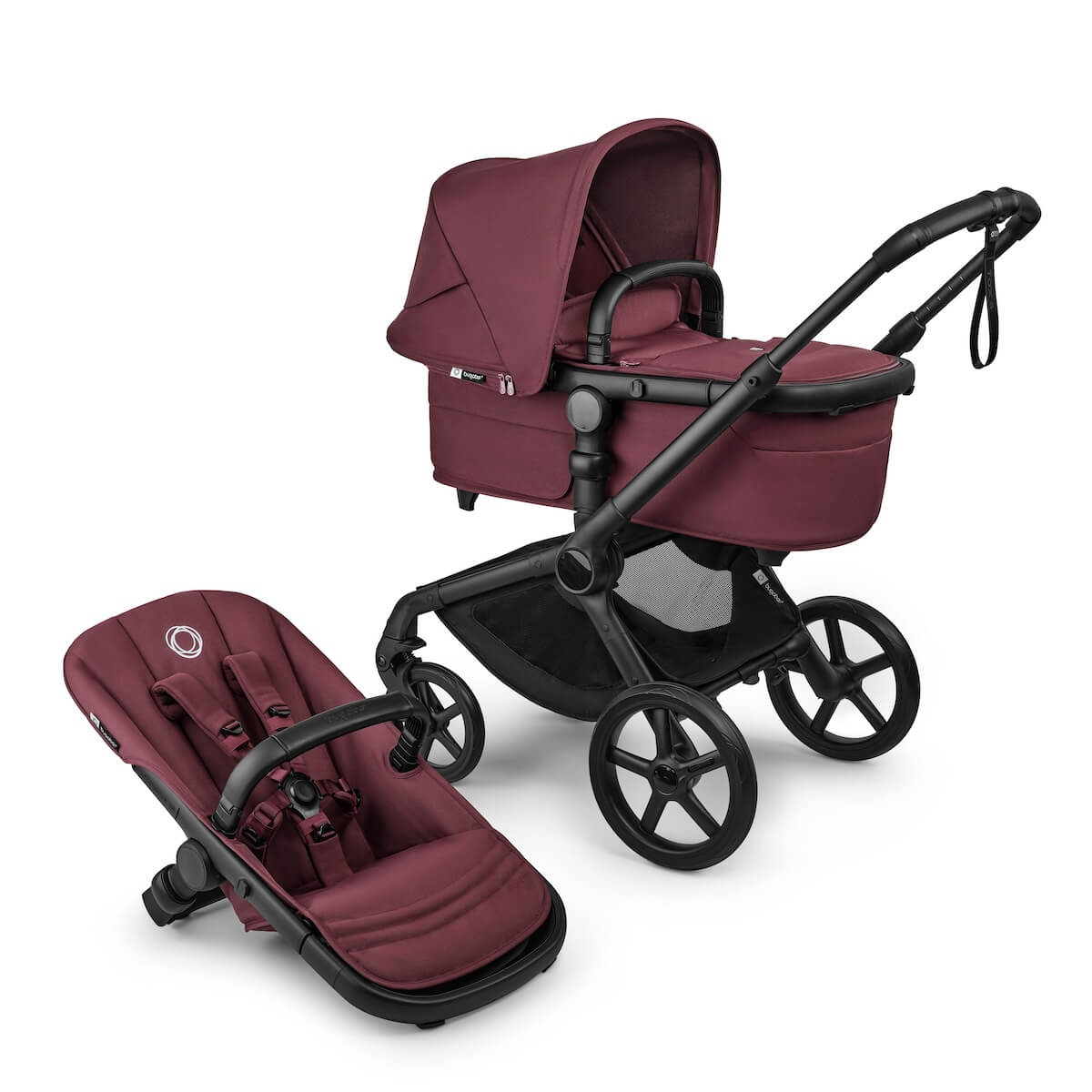 Bugaboo FOX5 Renew Black Dark Cherry Komplett-Sportwagen