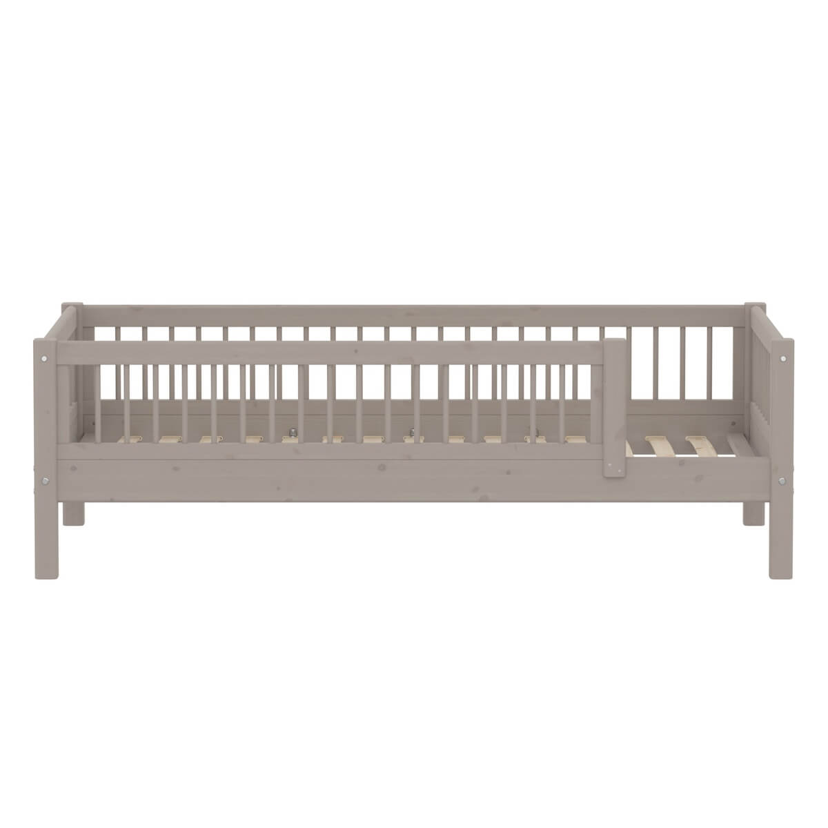 Cama CLASSIC madera de pino maciza barandillas de seguridad minimalistas de estética escandinava FLEXA