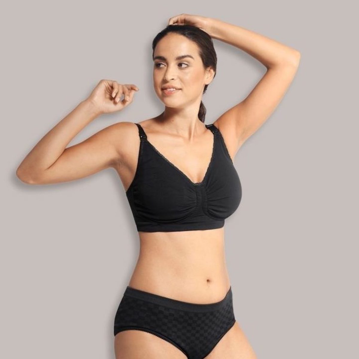 Carri-Gel gepolsterter BH für Schwangerschaft und Stillzeit XL Carriwell Schwarz