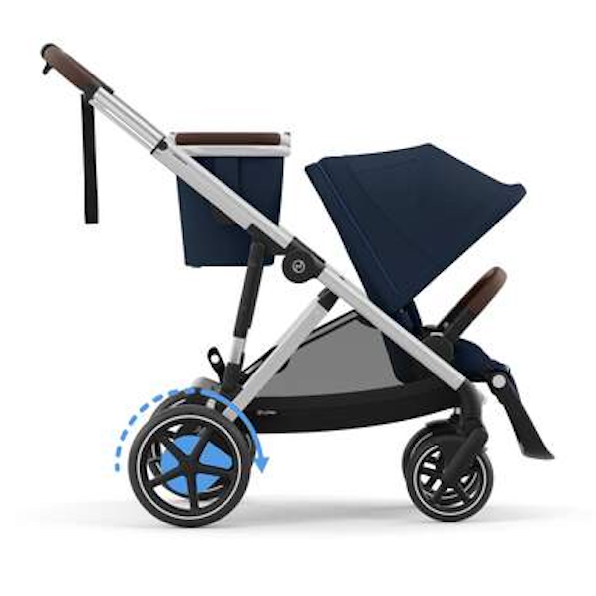 Carrito eGAZELLE S silver BP Cybex Ocean Blue-navy blue
