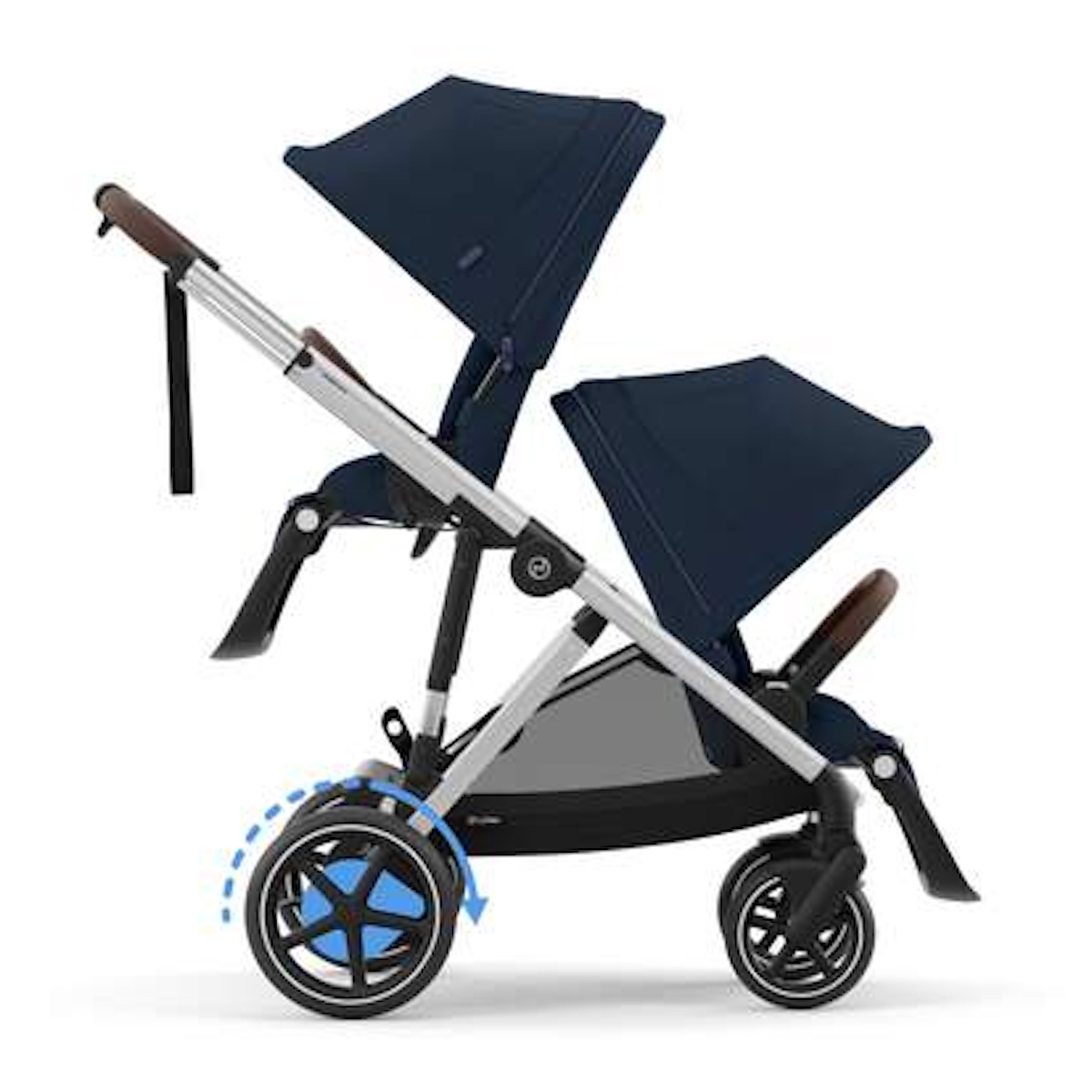 Carrito eGAZELLE S silver BP Cybex Ocean Blue-navy blue
