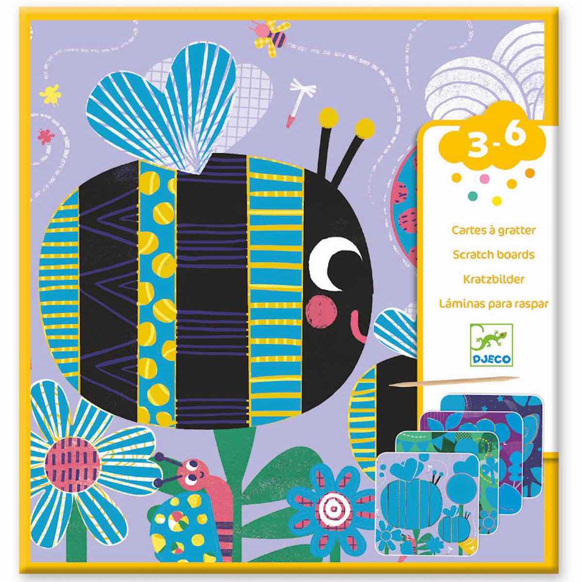 Cartes à gratter 3-6Y Toutes petites bêtes Djeco