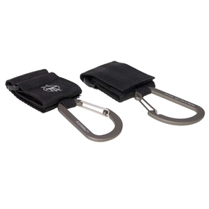 Casual Stroller Hooks with Carabiner 2 pack Laessig black
