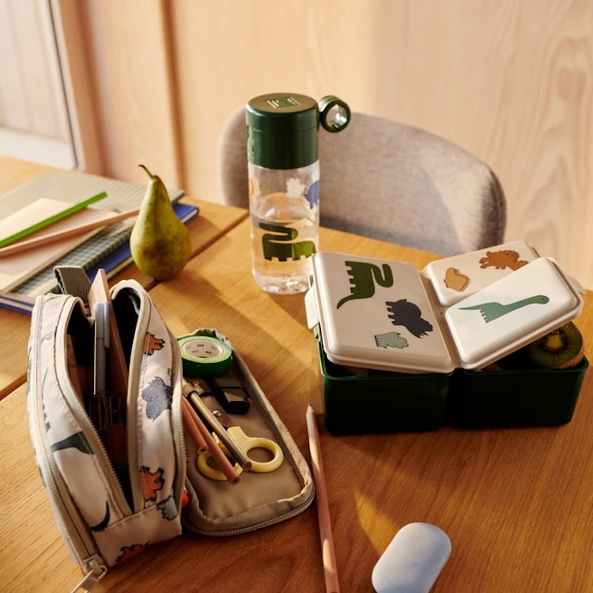 Clemence Bottle 350 ml Liewood Dinosaurs / Mist