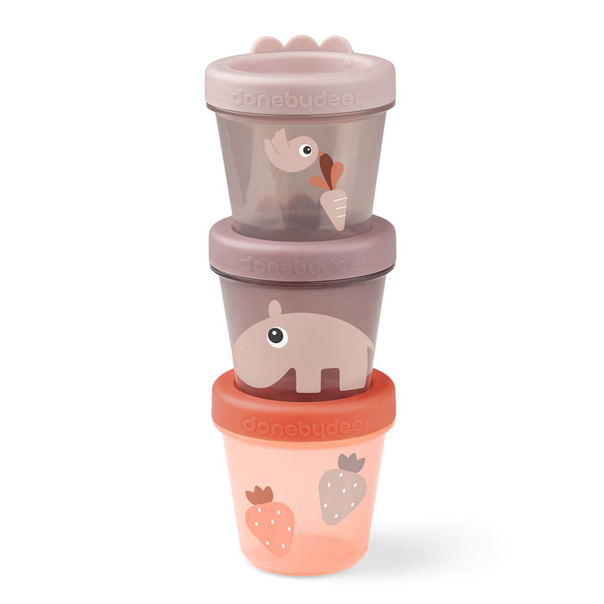 Contenedores porta alimentos 3-pack Ozzo Rosa Done by Deer