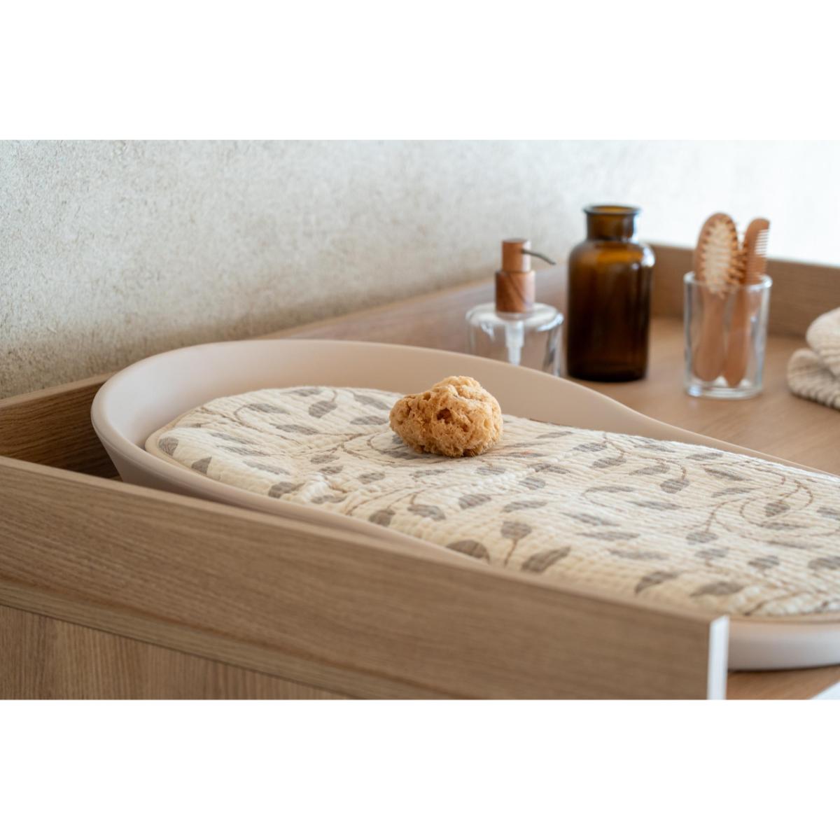 Coussin pour matelas à langer Mamee NATURAL Quax Leaf
