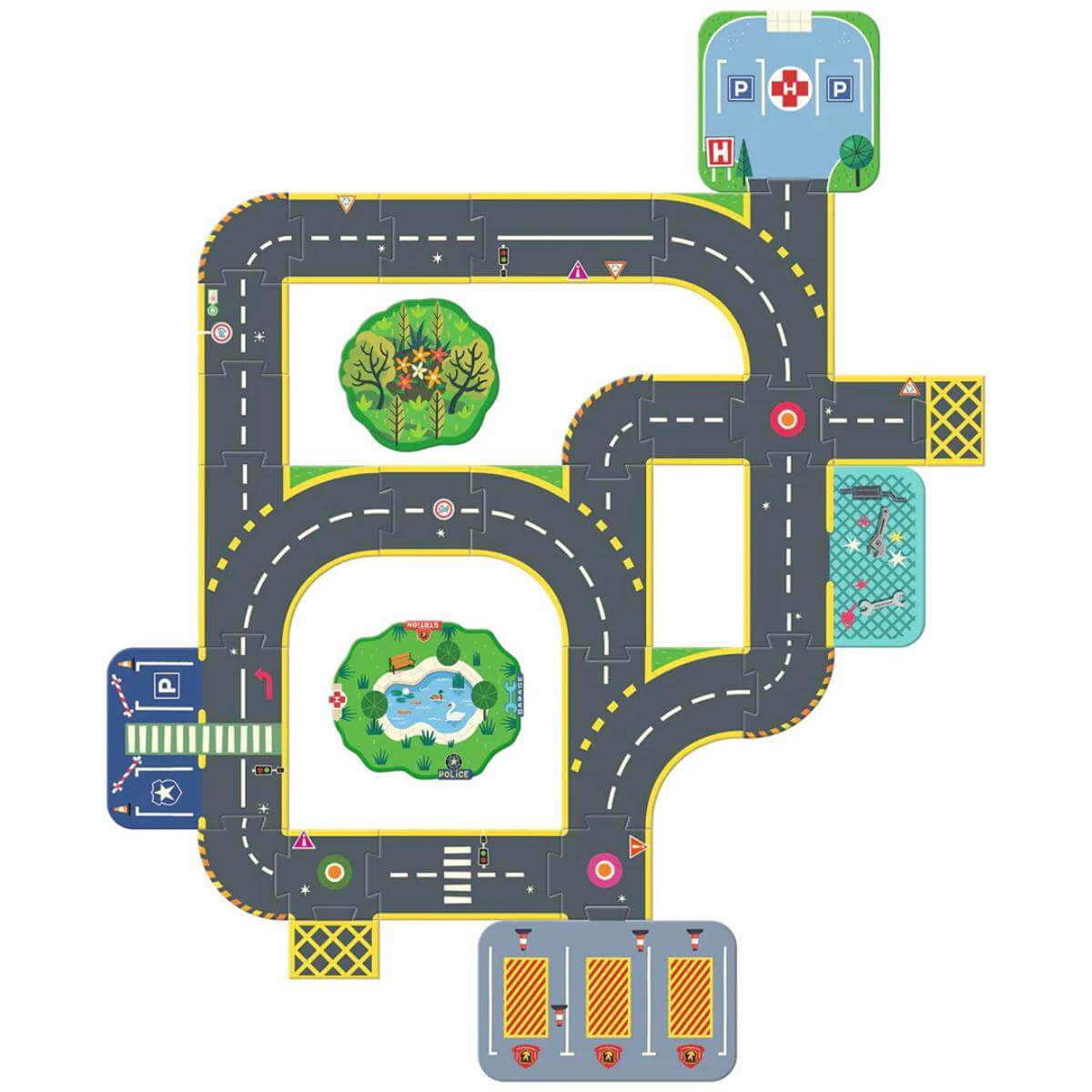 Crazy Motors Puzzl'Up Ville-Géant - 33 pcs Djeco