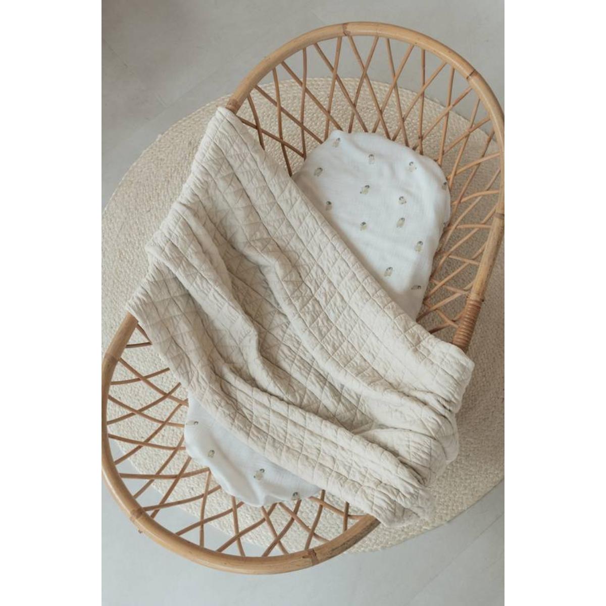 Decke 100x75cm Bamboom birch sand