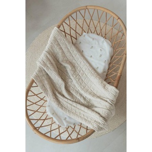 Decke 100x75cm Bamboom birch sand