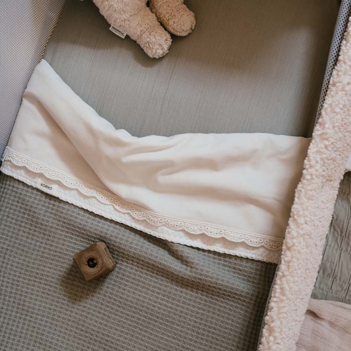 Decke Wiege Baumwolle Fleece Malaga Koeka weise