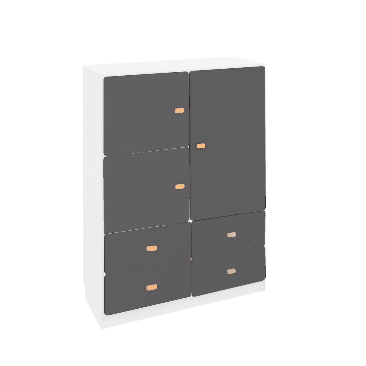 DESTYLE Kleiderschrank 93x113cm von de Breuyn Anthrazitweiß