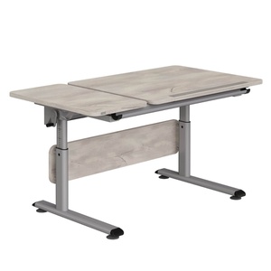 DIEGO GT Schreibtisch 130 x 70 cm, Nautische Eiche NB Platte, silberner Rahmen DIEGO Schreibtische Paidi Silber / Nautische Eiche