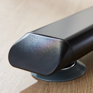 DIEGO GT Schreibtisch 130 x 70 cm, schiefergraue Tischplatte, schwarzer Rahmen DIEGO Schreibtische Paidi Schwarz / Weiß