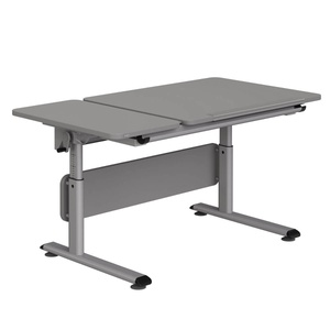 DIEGO GT Schreibtisch 130 x 70 cm, schiefergraue Tischplatte, silbernes Gestell DIEGO Schreibtische Paidi Silber / schiefergrau