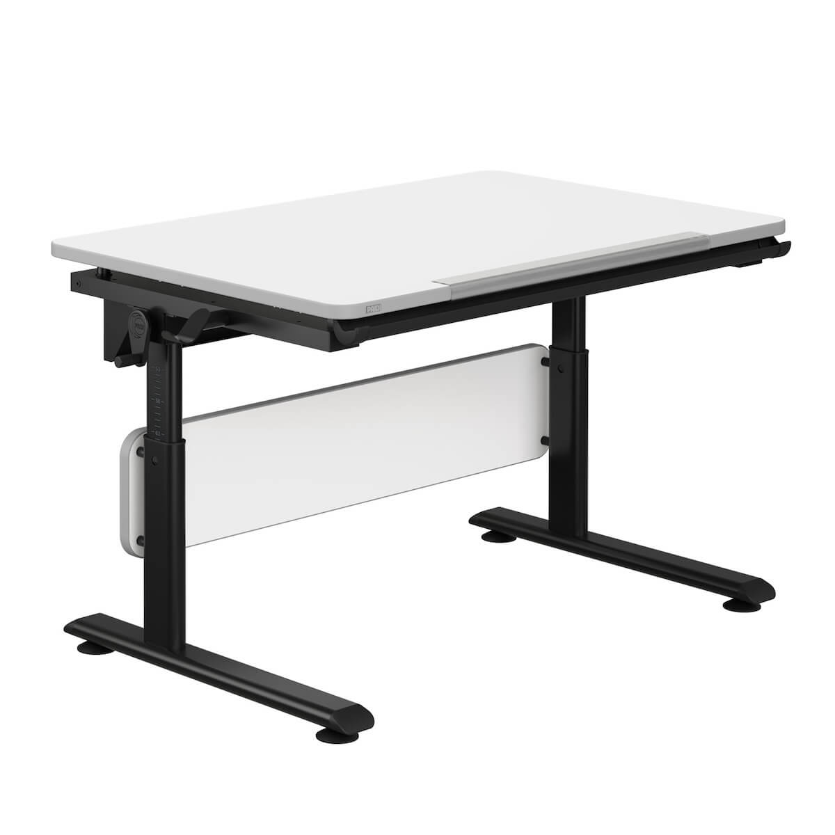 DIEGO Schreibtisch 105x70cm, kreideweiße Platte, schwarzer Rahmen DIEGO Schreibtische Paidi Schwarz Weiß