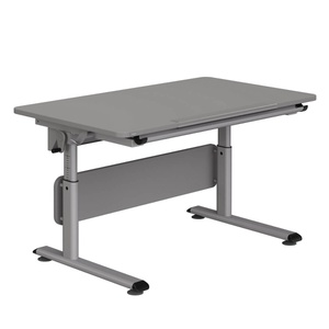 DIEGO Schreibtisch 120 x 70 cm, schiefergraue Tischplatte, silbernes Gestell DIEGO Schreibtische Paidi Silber / schiefergrau