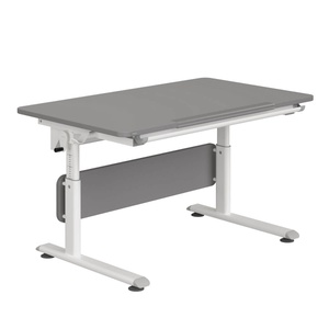 DIEGO Schreibtisch 120 x 70 cm, schiefergraue Tischplatte, weißer Rahmen DIEGO Schreibtische Paidi Weißaluminium