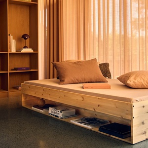 Doppelbett mit Regal 120x200cm GROW Flexa pine