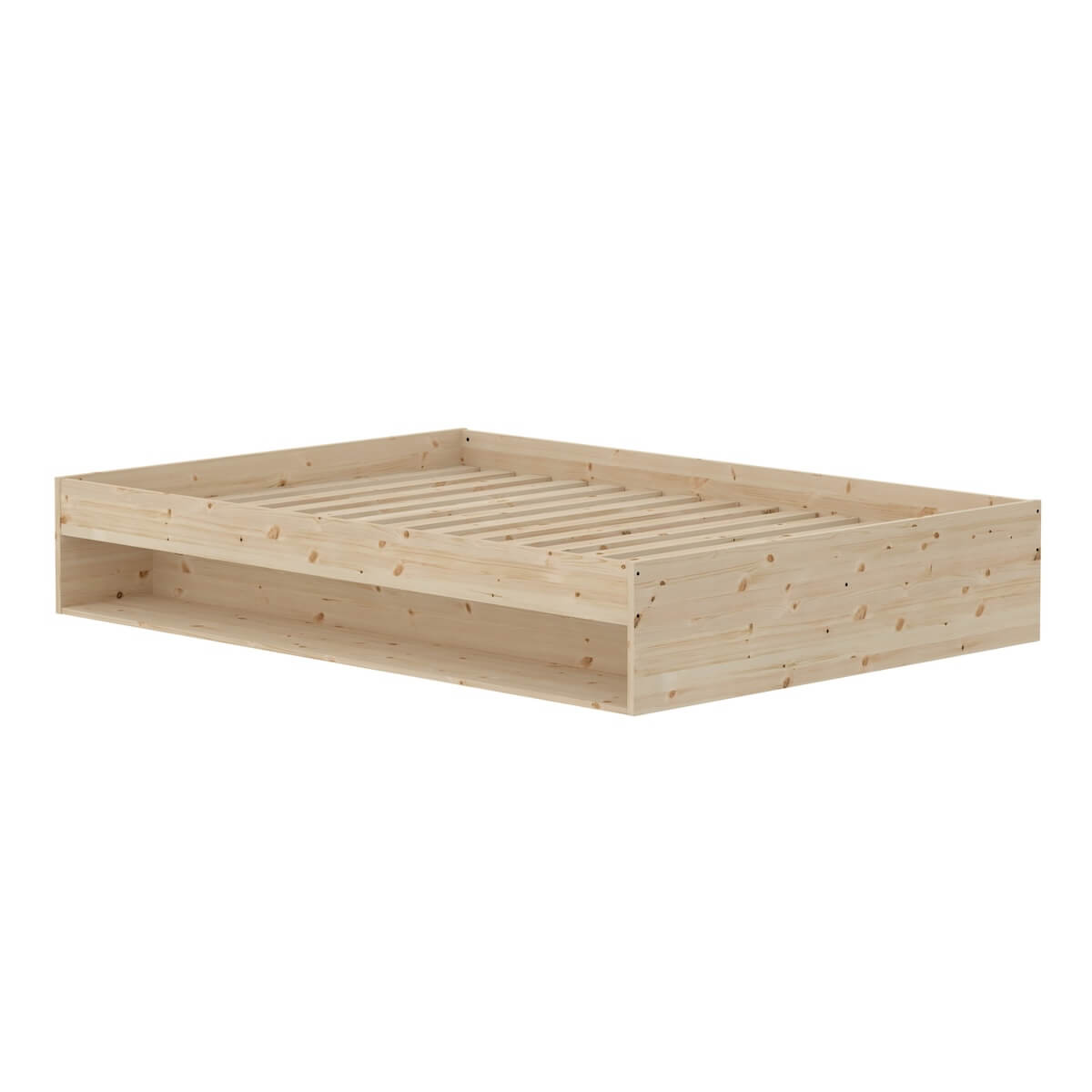 Doppelbett mit Regal 140x200cm GROW Flexa pine