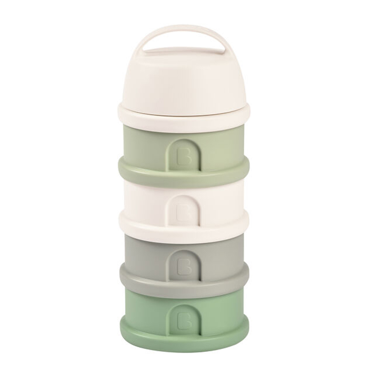 Dosierbox 4 Fächer Beaba Baumwolle weiß Salbei grün