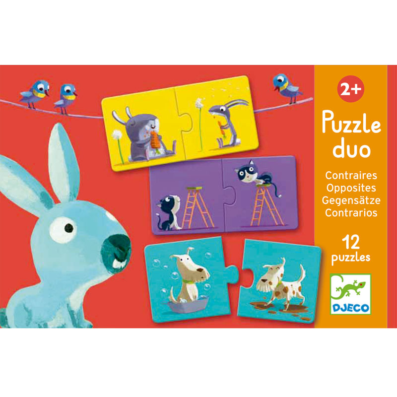 Duo-Puzzle +2Y CONTRAIRES Djeco