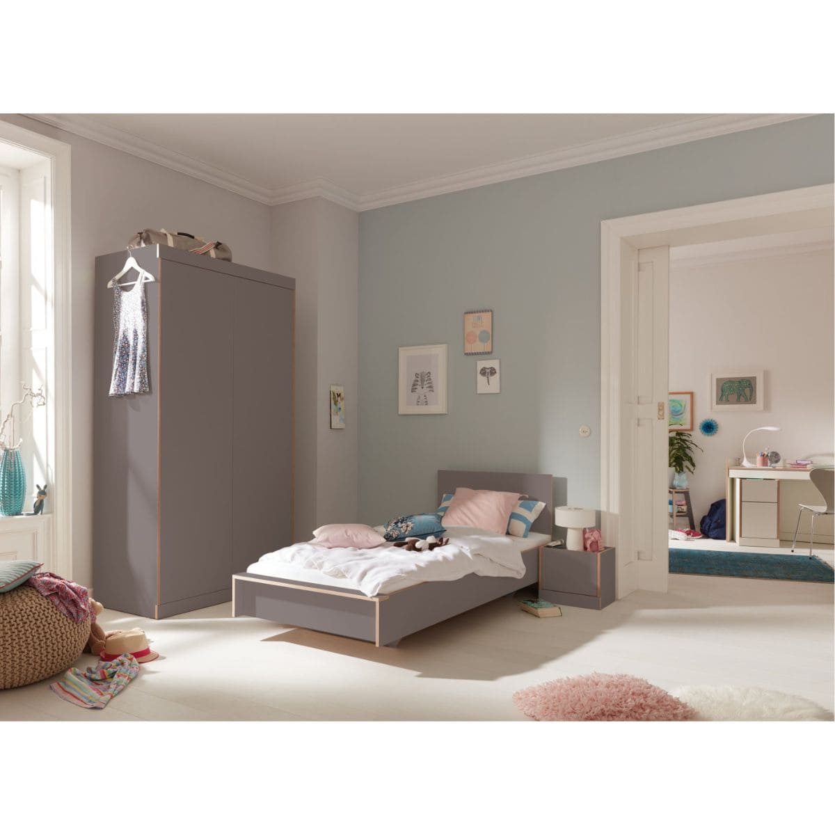 Einzelbett 90 CPL FLAI Müller Small Living anthrazit