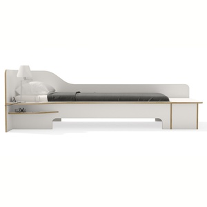 Einzelbett 90x200cm Bettkasten linke Ausführung PLANE Müller Small Living weiß