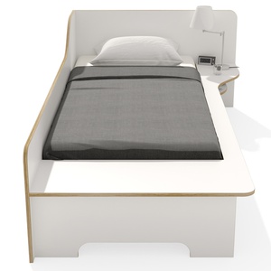 Einzelbett 90x200cm Bettkasten rechte Ausführung PLANE Müller Small Living weiß