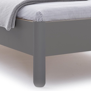 Einzelbett mit Kopfteil 120x200cm NAIT Müller Small Living Anthrazitgrau