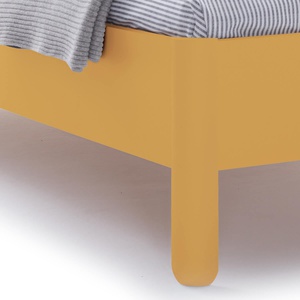 Einzelbett mit Kopfteil 120x200cm NAIT Müller Small Living Bambustiefgelb
