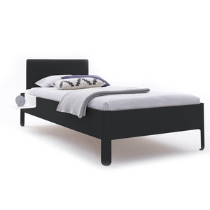 Einzelbett mit Kopfteil 120x200cm NAIT Müller Small Living Graphitschwarz