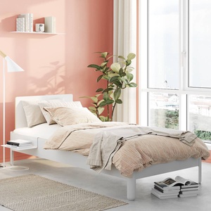 Einzelbett mit Kopfteil 120x200cm NAIT Müller Small Living Graphitschwarz