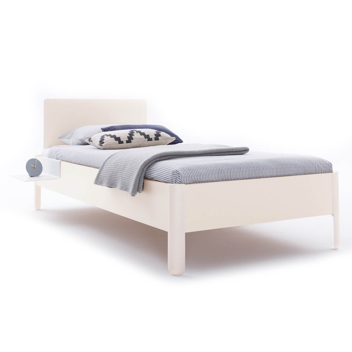 Einzelbett mit Kopfteil 120x200cm NAIT Müller Small Living Offwhite